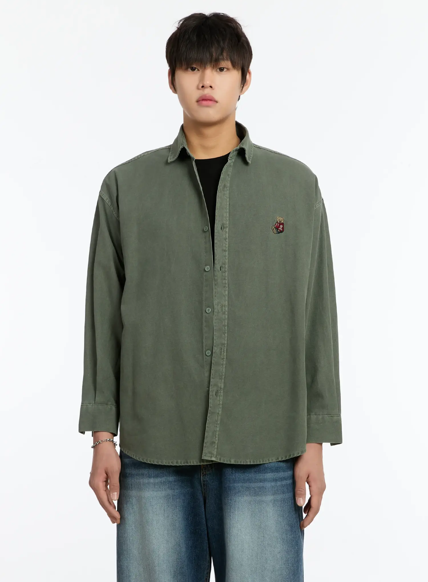 Men's Graphic Embroidered Casual Shirt IM502 - Image 10