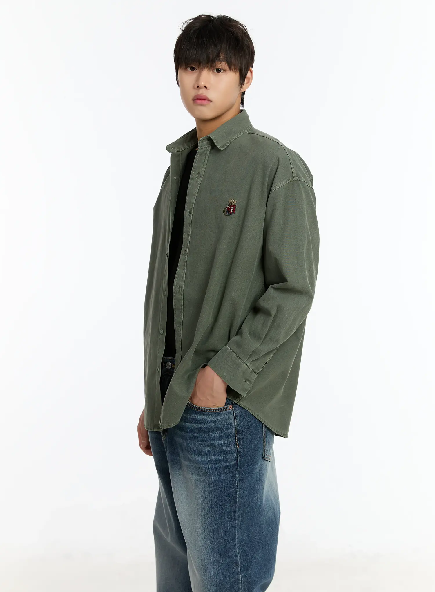 Men's Graphic Embroidered Casual Shirt IM502 - Image 2