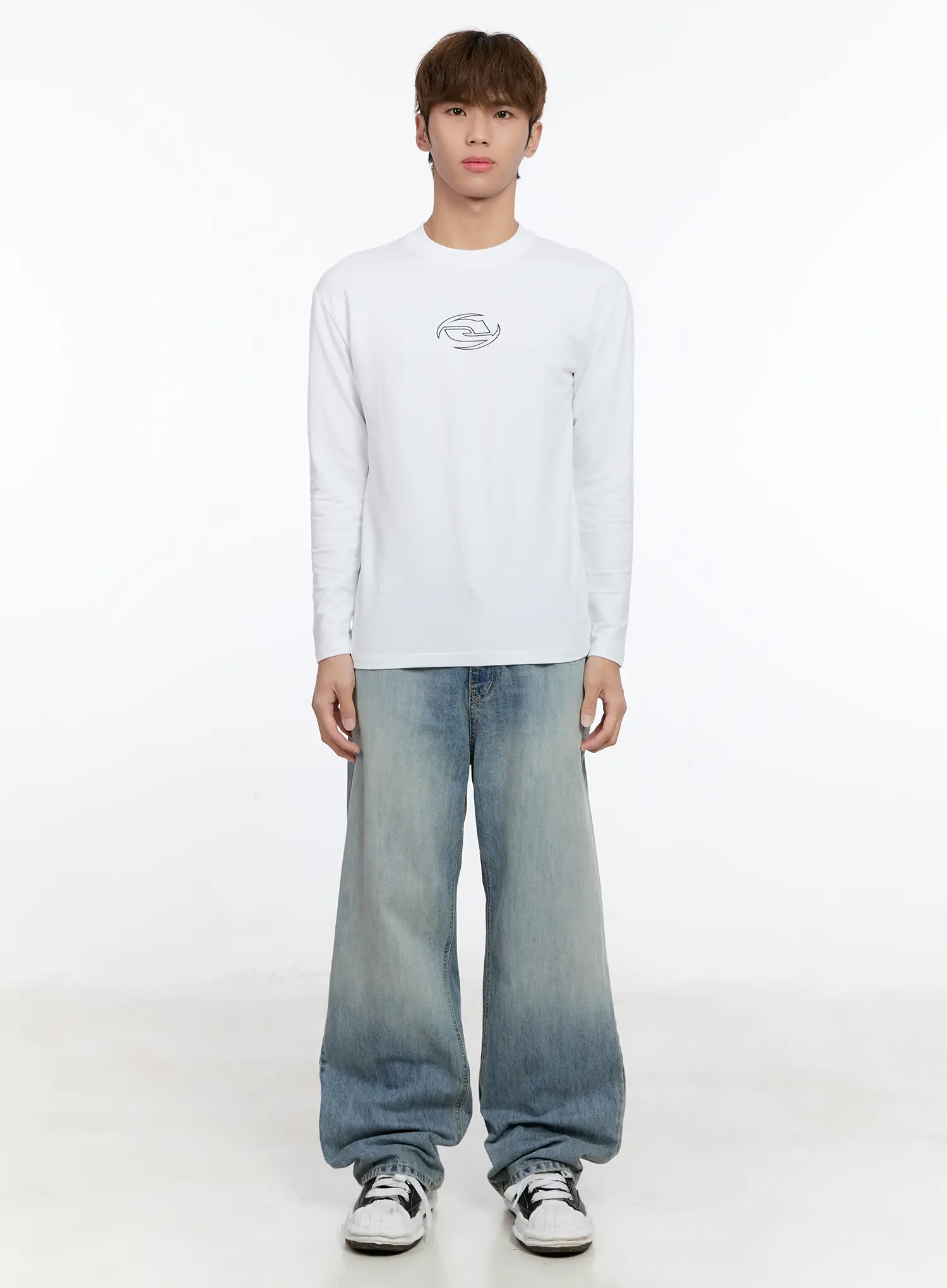 Men's Graphic Fitted Long Sleeve Top IN512 - Image 3