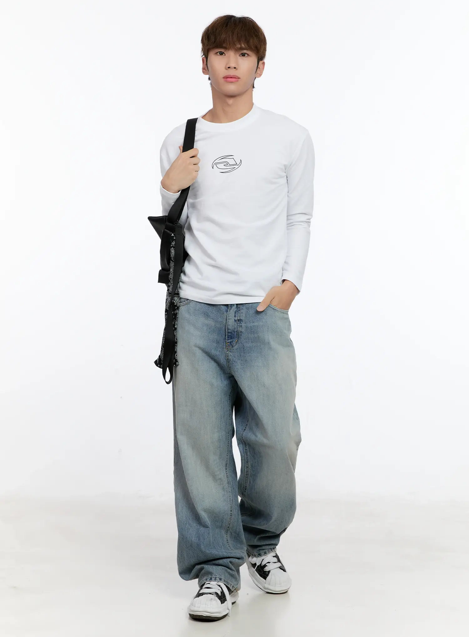 Men's Graphic Fitted Long Sleeve Top IN512 - Image 7
