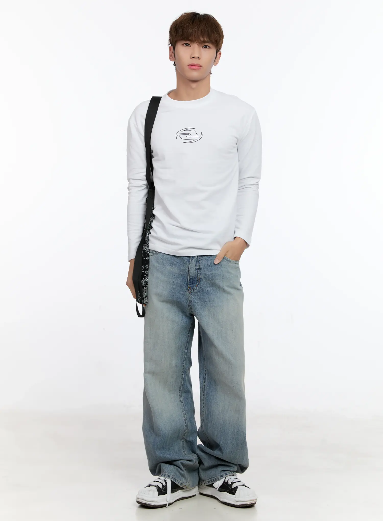Men's Graphic Fitted Long Sleeve Top IN512 - Image 8