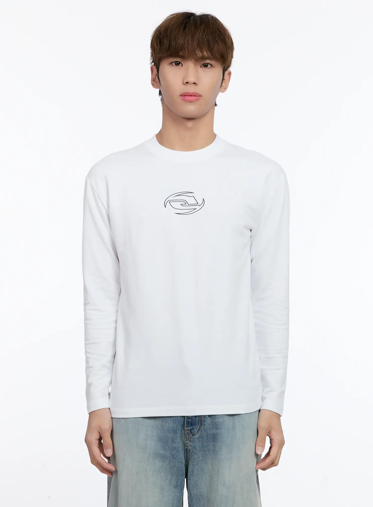 Men's Graphic Fitted Long Sleeve Top IN512 - Image 9