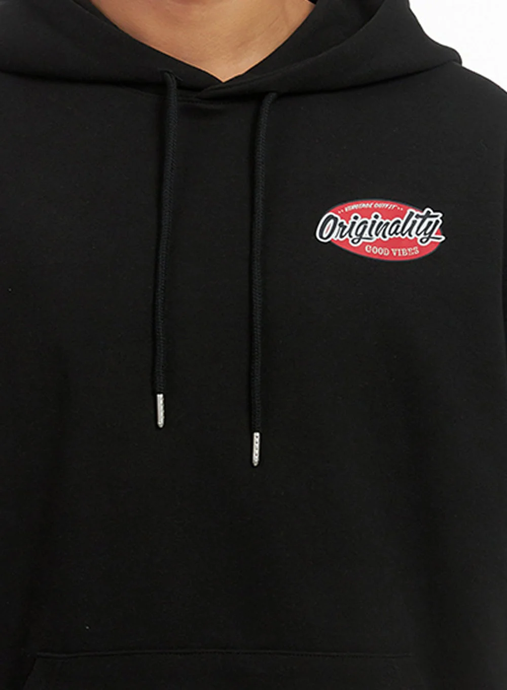 Men's Graphic Hooded Sweatshirt (Black) IS419 - Image 3