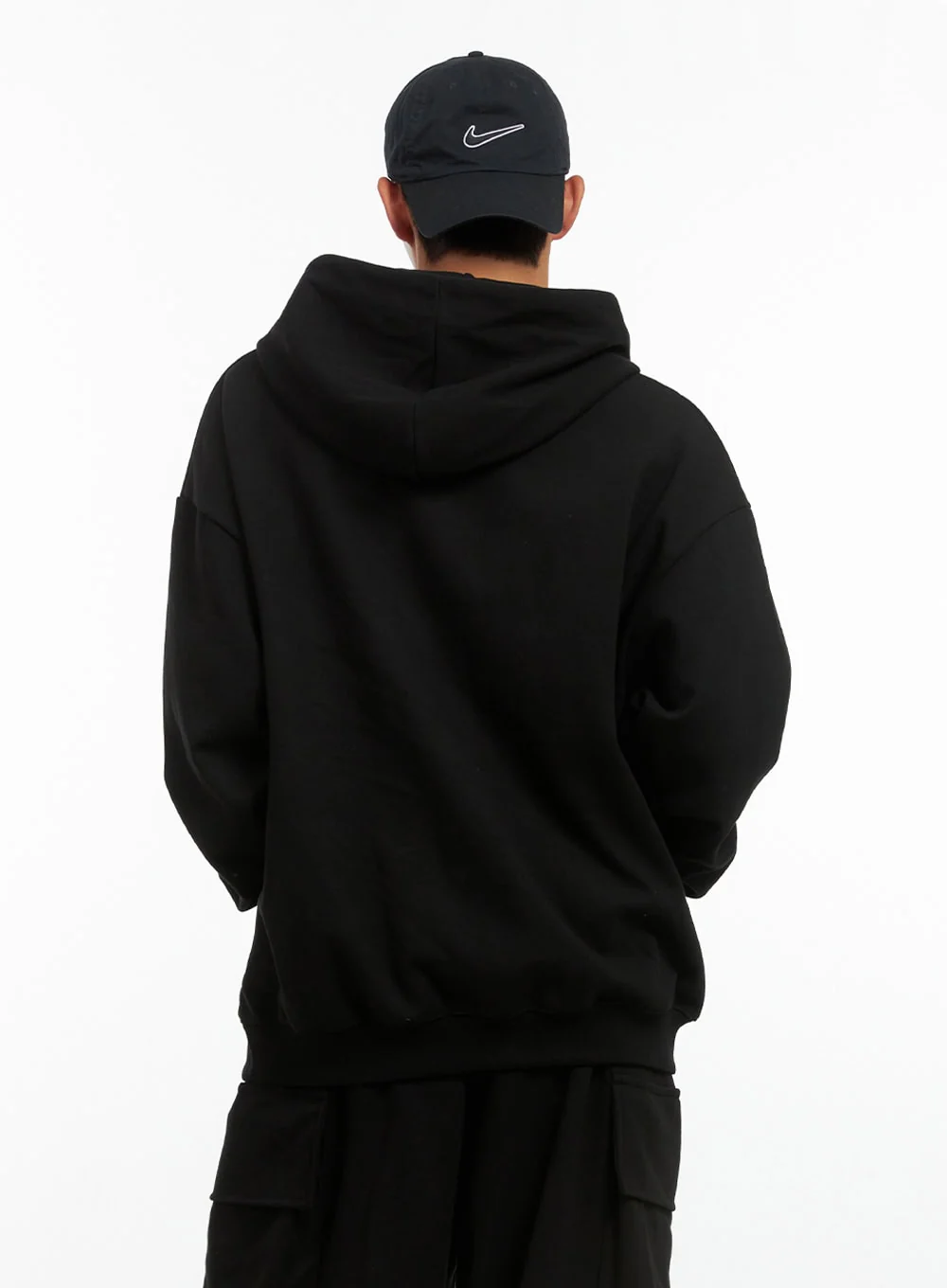Men's Graphic Hooded Sweatshirt (Black) IS419 - Image 5