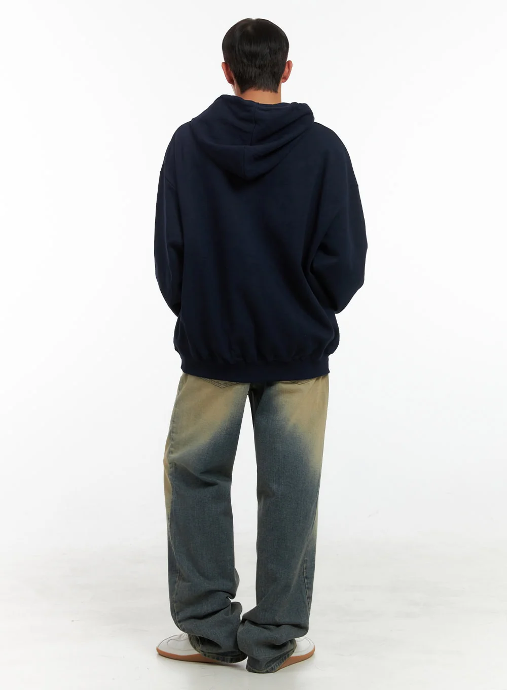 Men's Graphic Hooded Sweatshirt (Dark blue) IS420 - Image 8