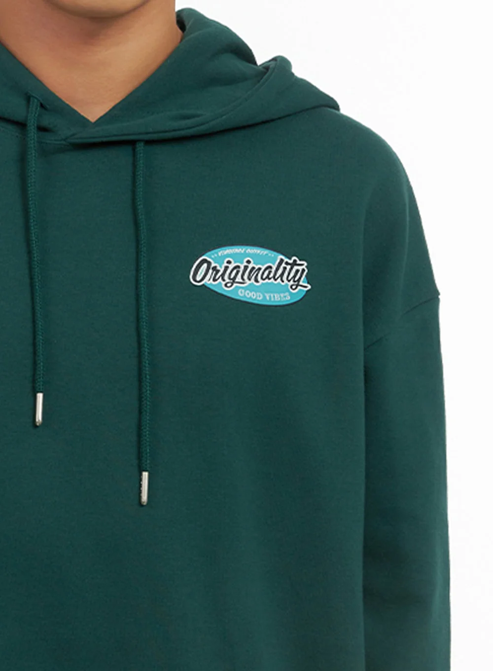 Men's Graphic Hooded Sweatshirt (Dark green) IS420 - Image 3