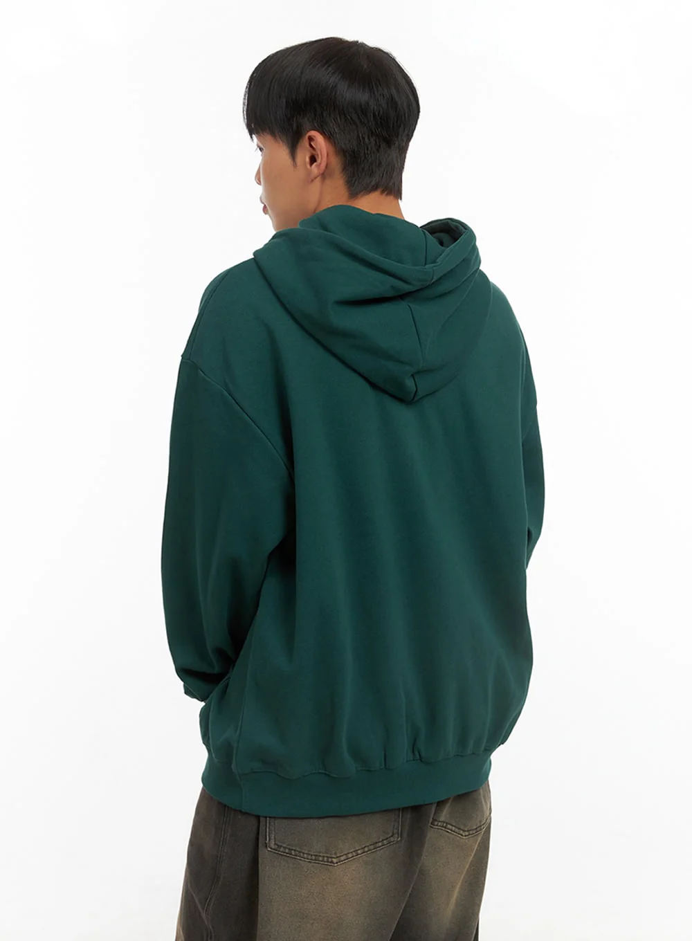 Men's Graphic Hooded Sweatshirt (Dark green) IS420 - Image 6