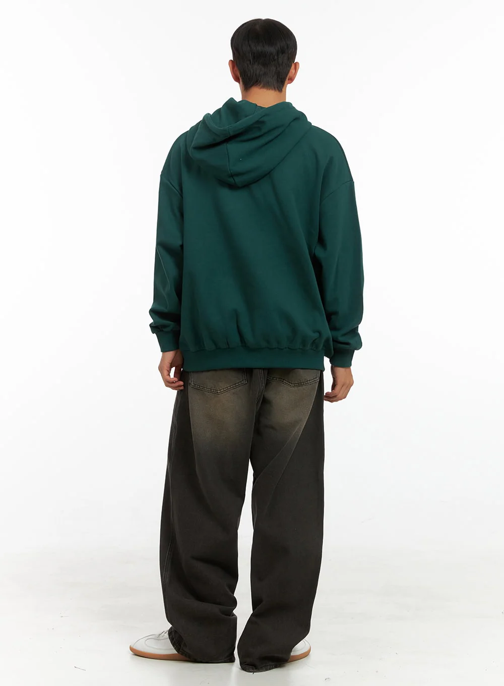 Men's Graphic Hooded Sweatshirt (Dark green) IS420 - Image 8