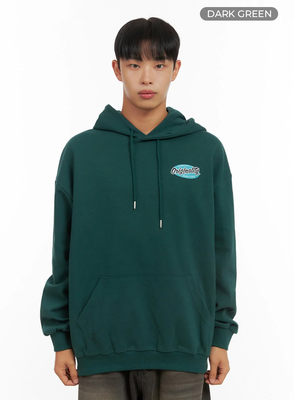 Men's Graphic Hooded Sweatshirt (Dark green) IS420 - Image 9