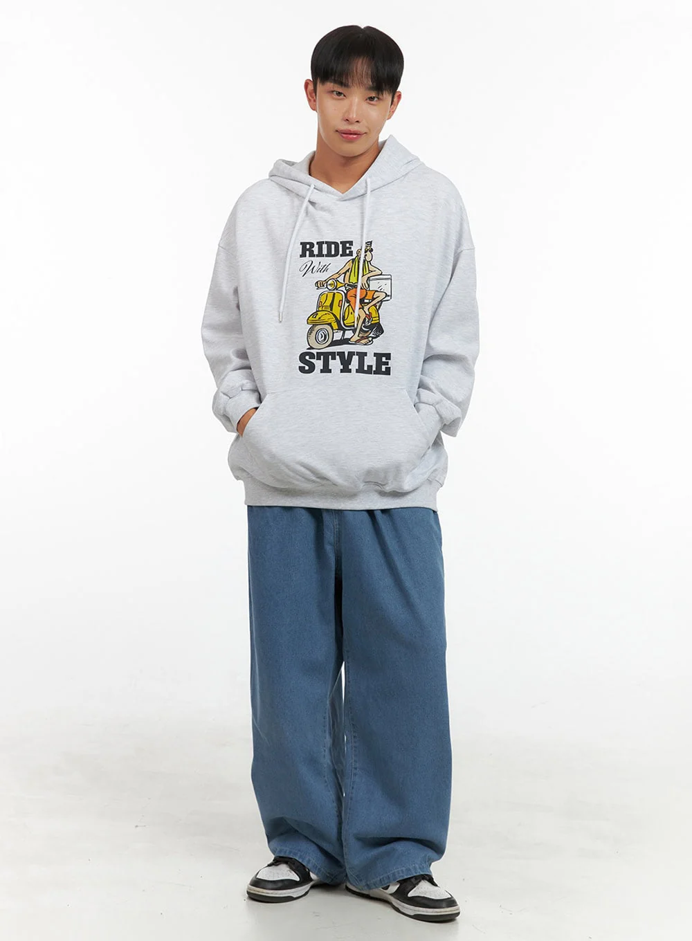 Men's Graphic Hooded Sweatshirt IS419 - Image 6