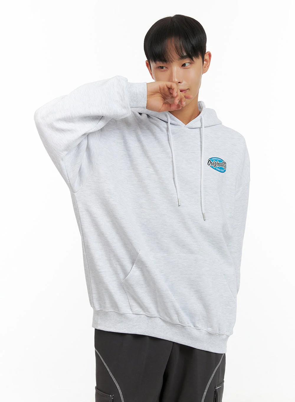 Men's Graphic Hooded Sweatshirt (White) IS420 - Image 3