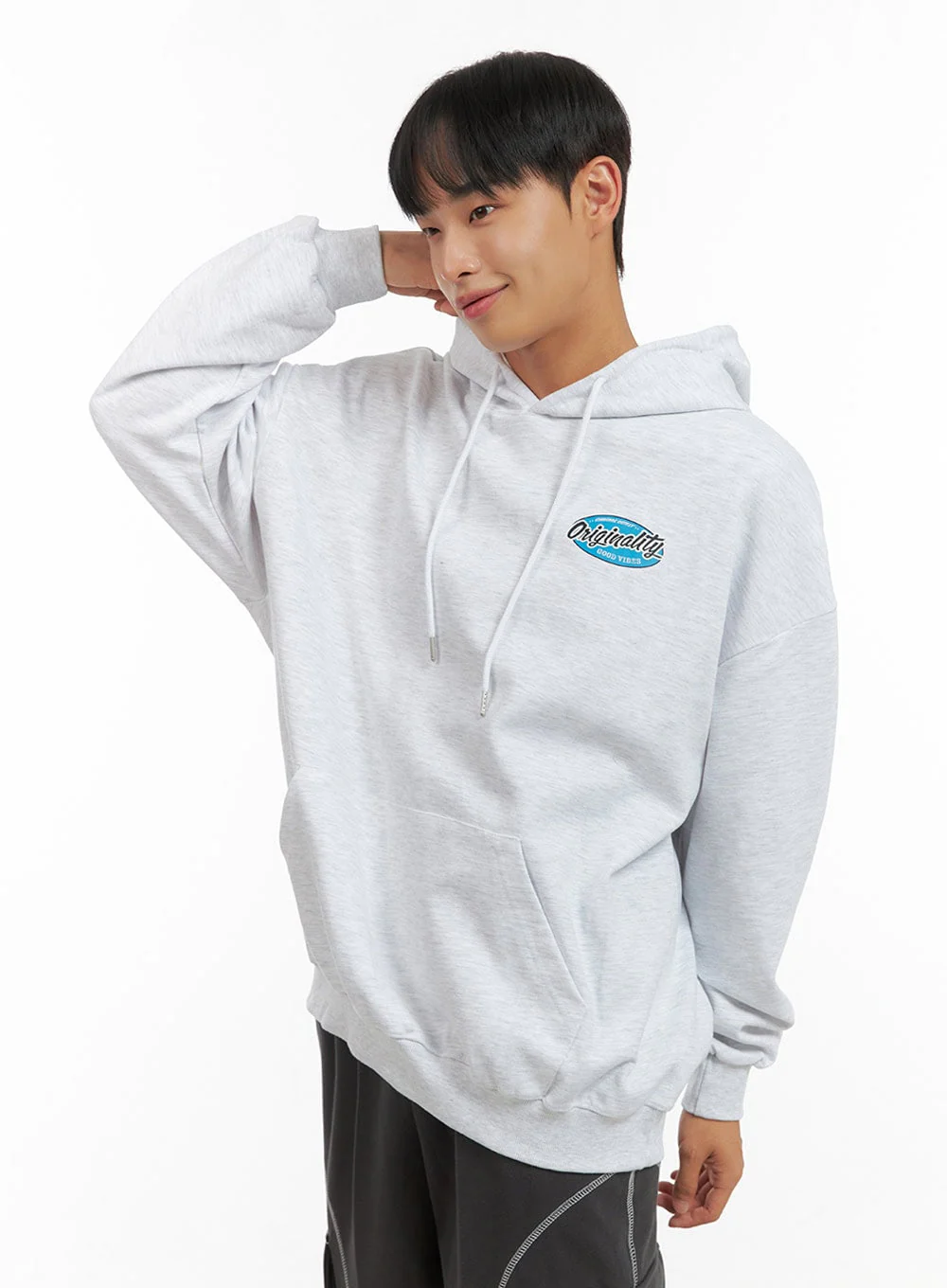 Men's Graphic Hooded Sweatshirt (White) IS420 - Image 4