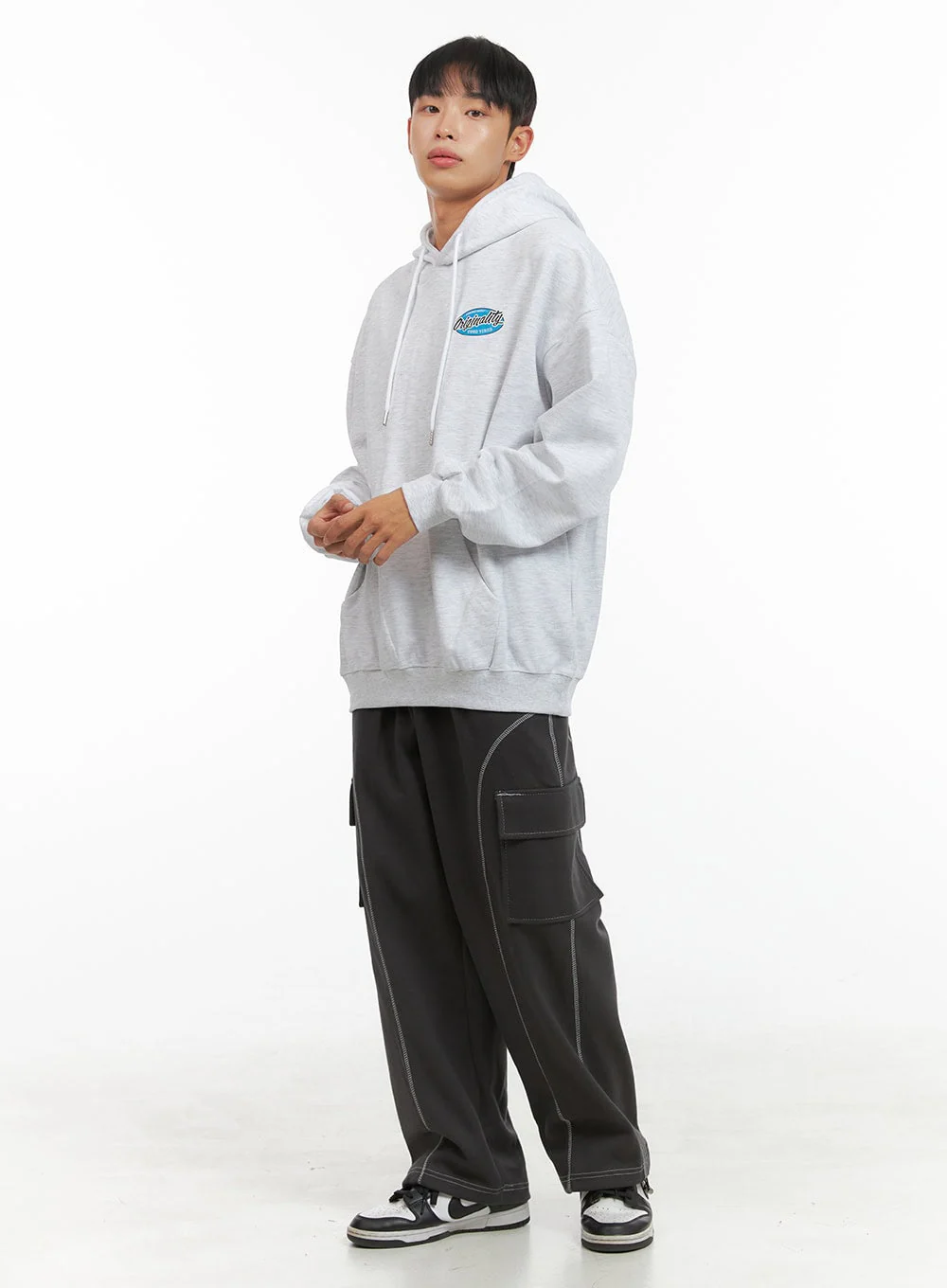 Men's Graphic Hooded Sweatshirt (White) IS420 - Image 6
