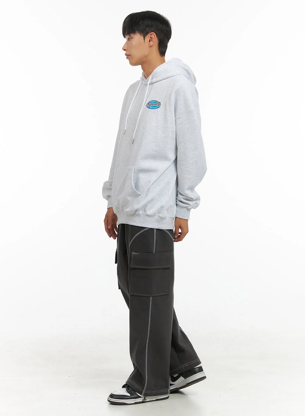 Men's Graphic Hooded Sweatshirt (White) IS420 - Image 7
