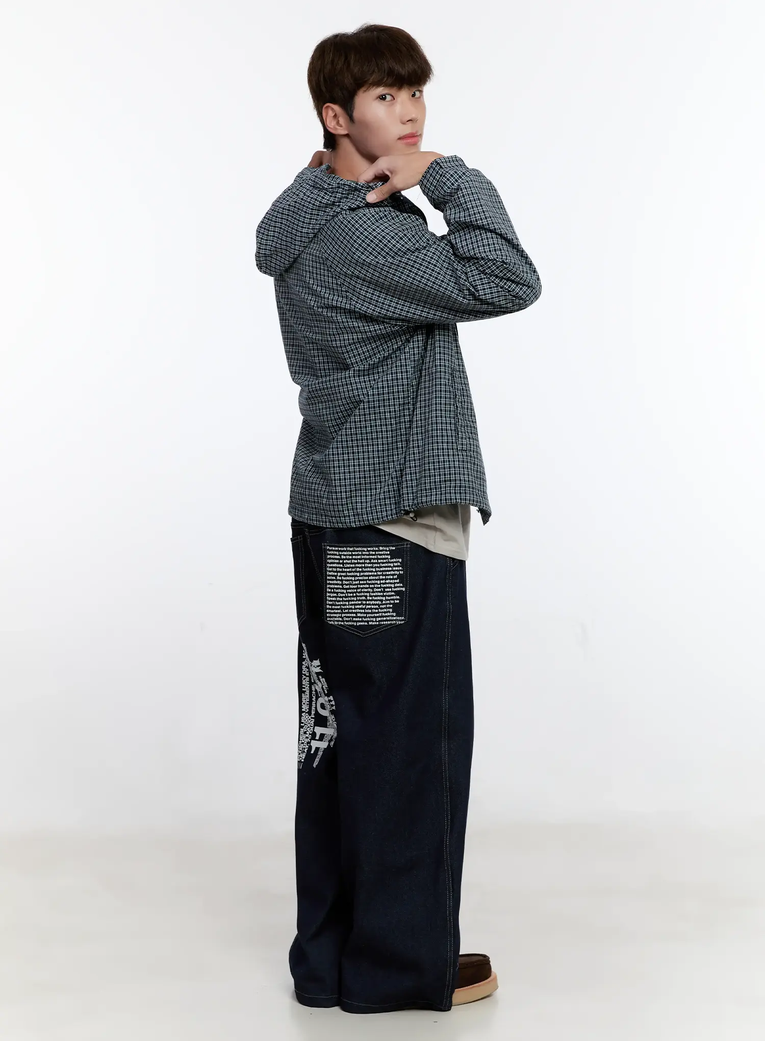 Men's Graphic Jeans (Dark Blue) IS529 - Image 14