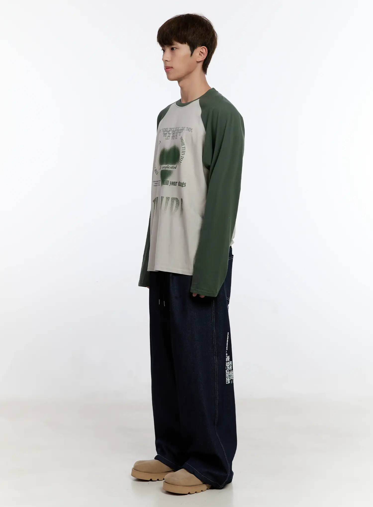 Men's Graphic Jeans (Dark Blue) IS529 - Image 7