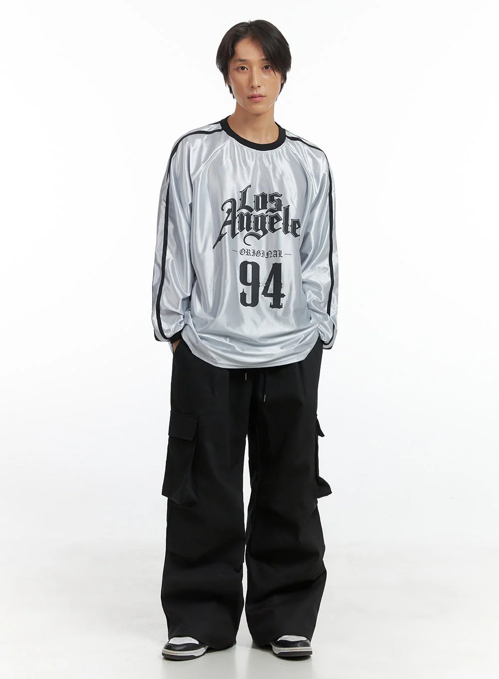 Men's Graphic Jersey Long Sleeve T-Shirt IO402 - Image 2