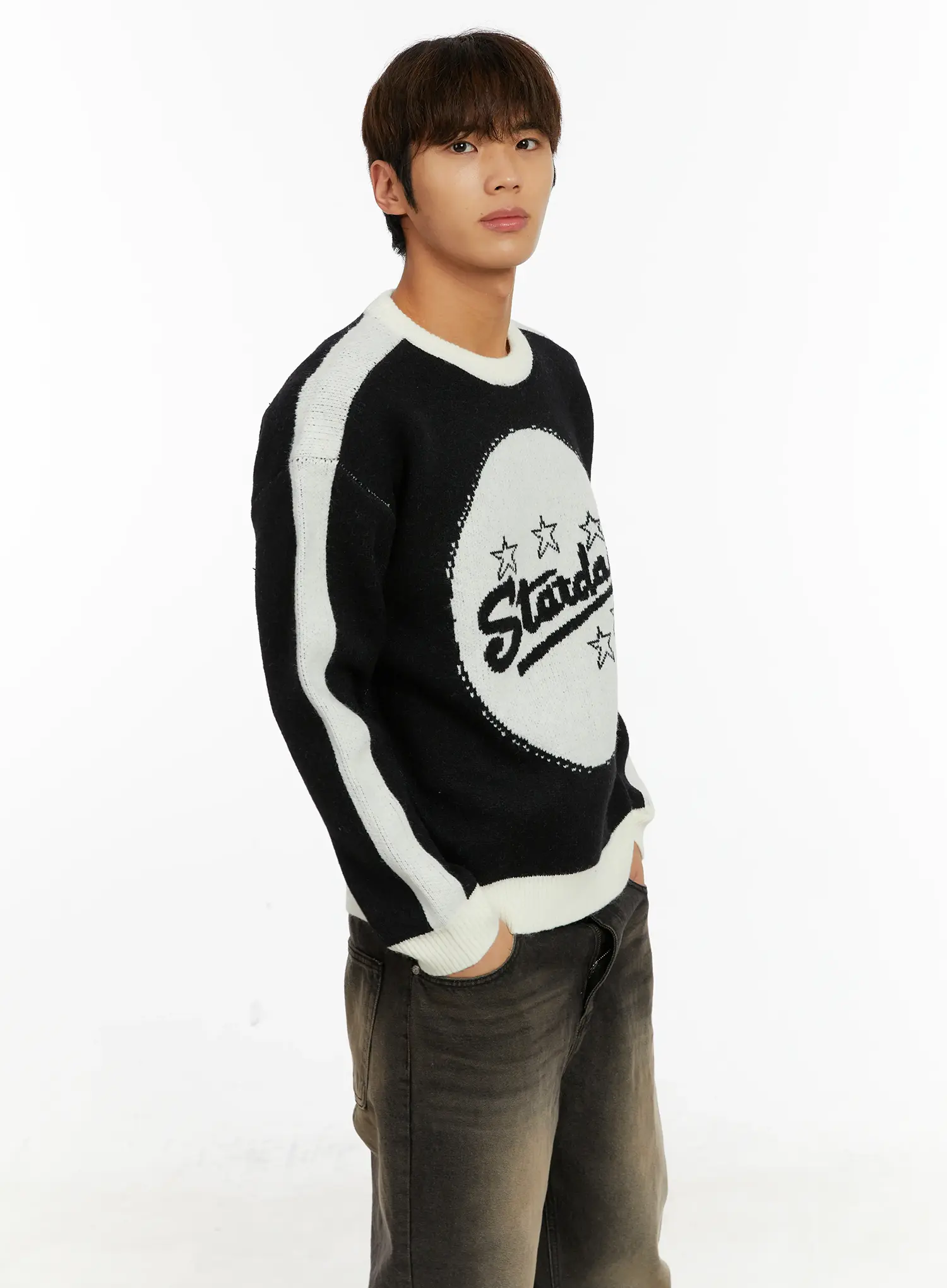 Men's Graphic Knit Sweater ID523 - Image 2
