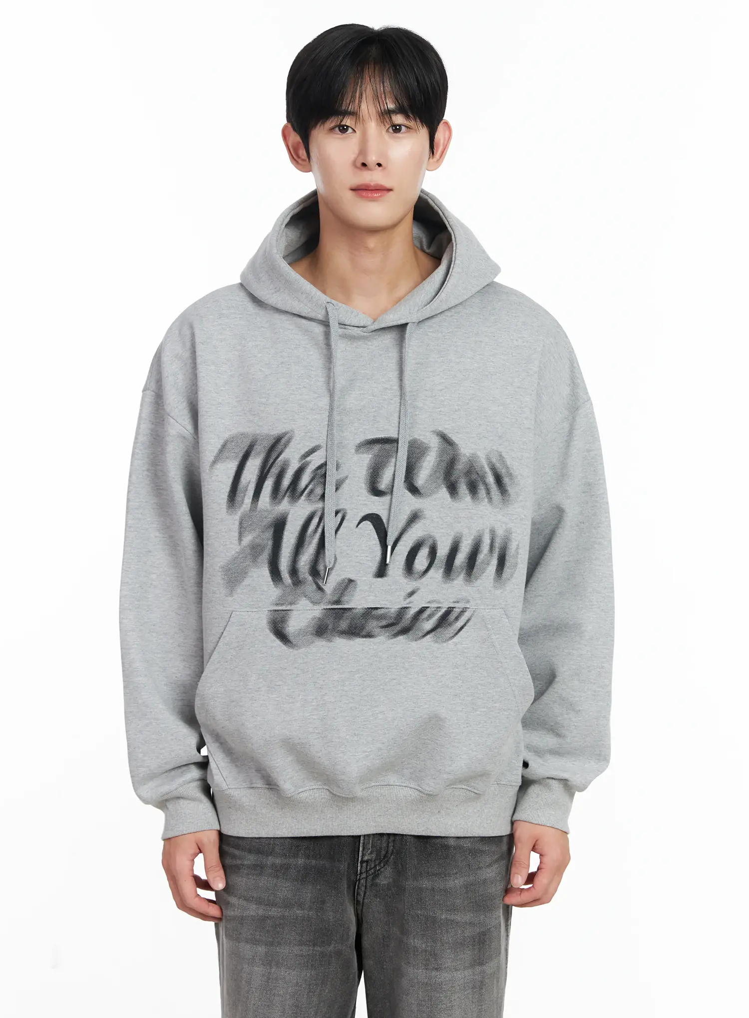 Men's Graphic Lettering Hoodie IJ521 - Image 12