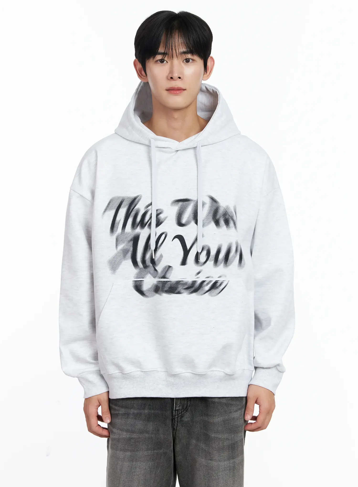 Men's Graphic Lettering Hoodie IJ521 - Image 13