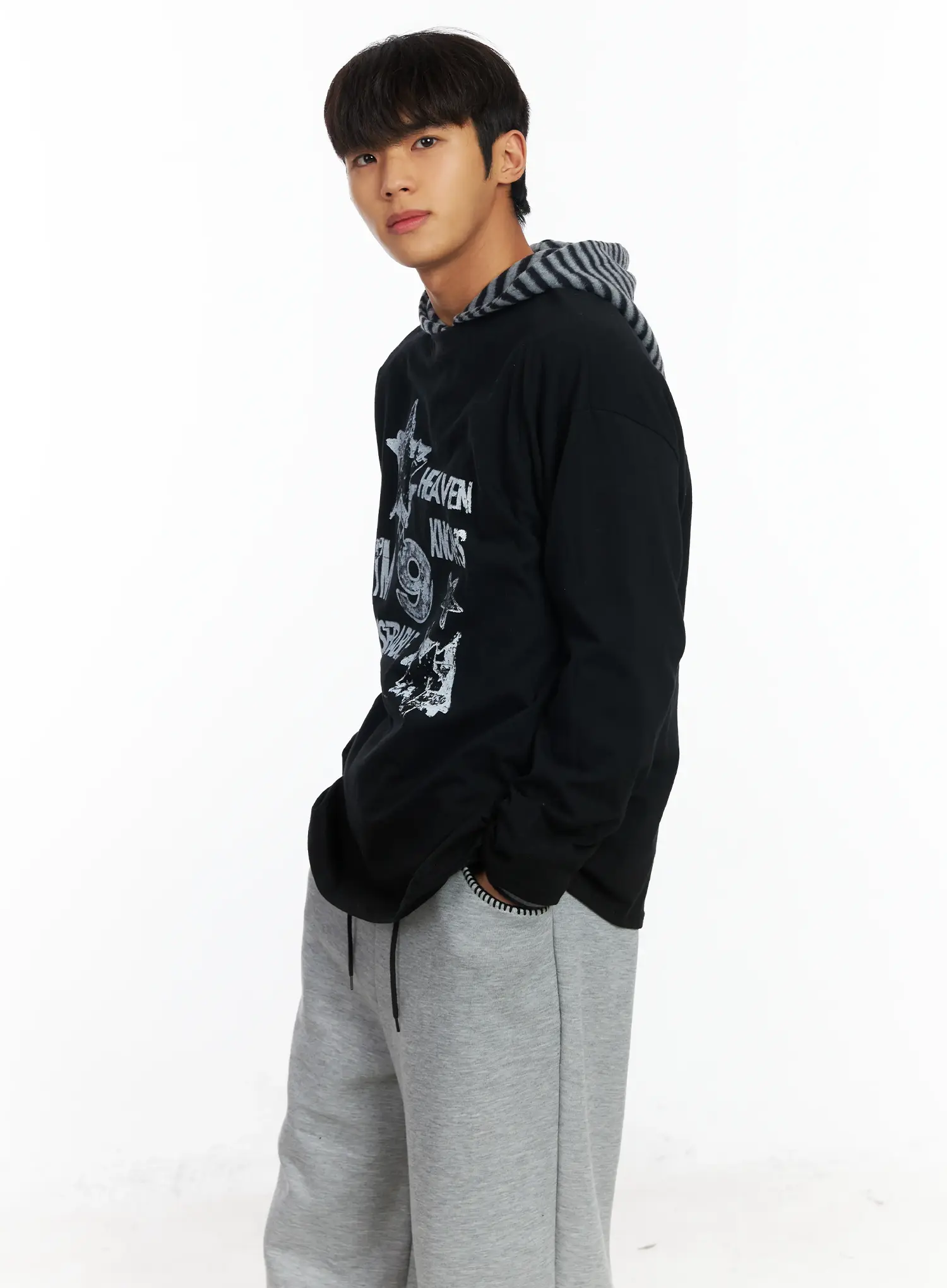 Men's Graphic Long Sleeve Hoodie IF506 - Image 7