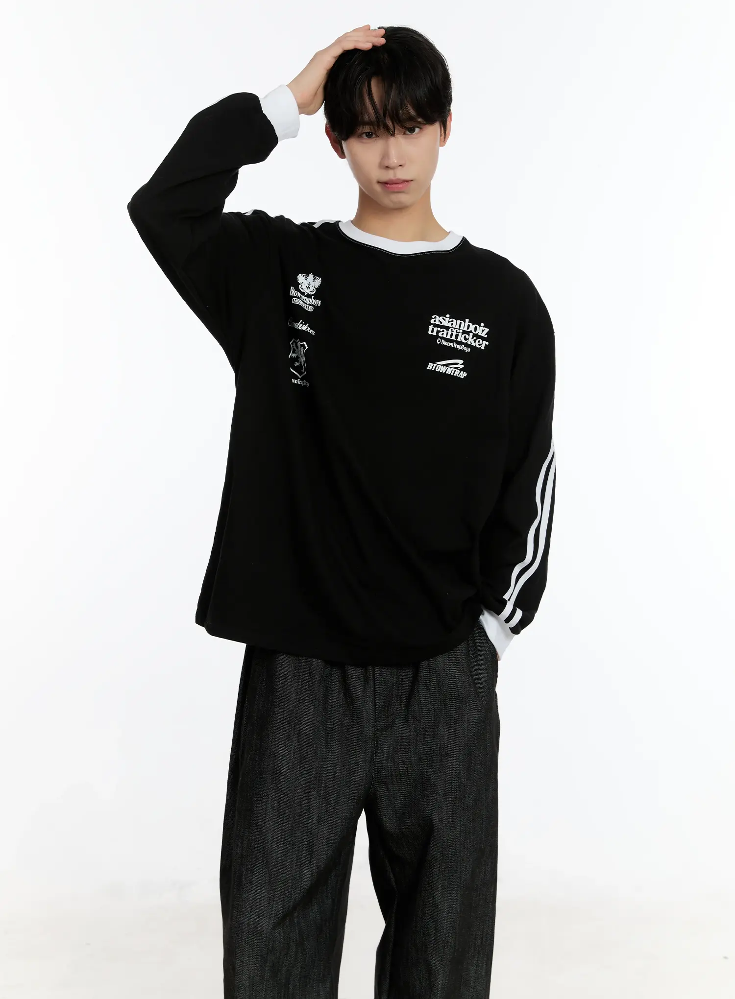 Men's Graphic Long Sleeve T-Shirt ID502