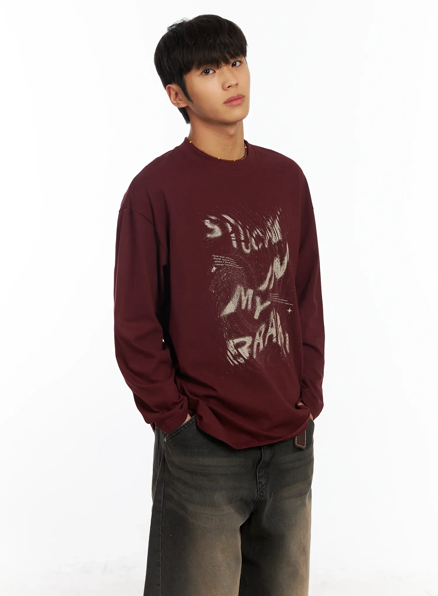 Men's Graphic Long Sleeve Tee IF506