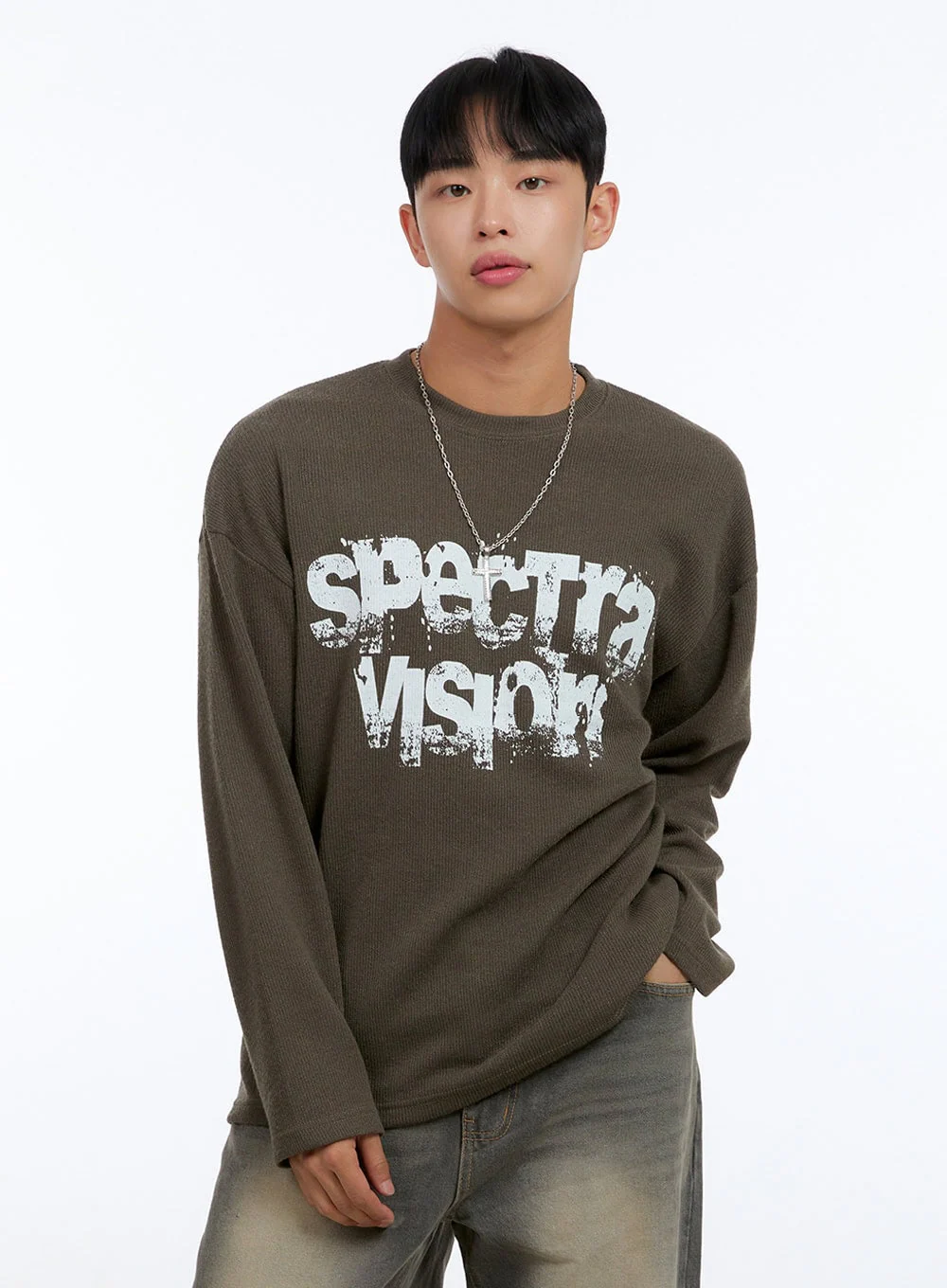 Men's Graphic Long Sleeve Top IG422 - Image 4