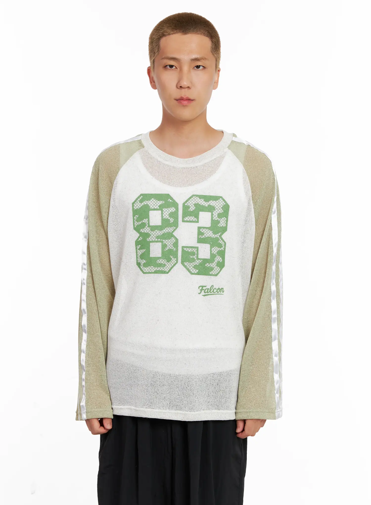 Men's Graphic Mesh Long-Sleeve Tee IL521 - Image 12