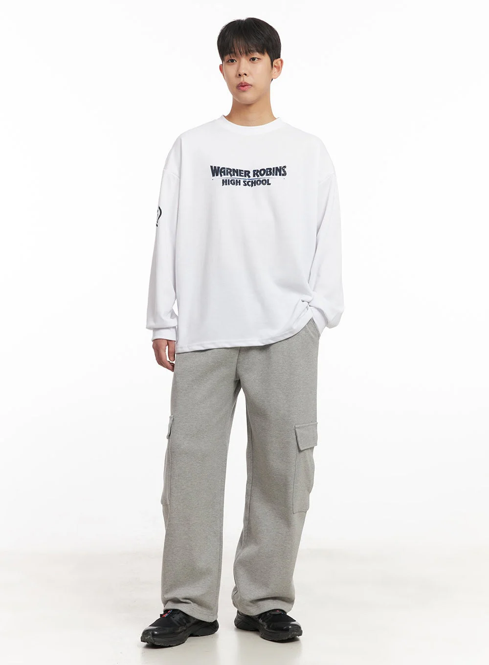 Men's Graphic Oversized Long Sleeve Tee IM517 - Image 11