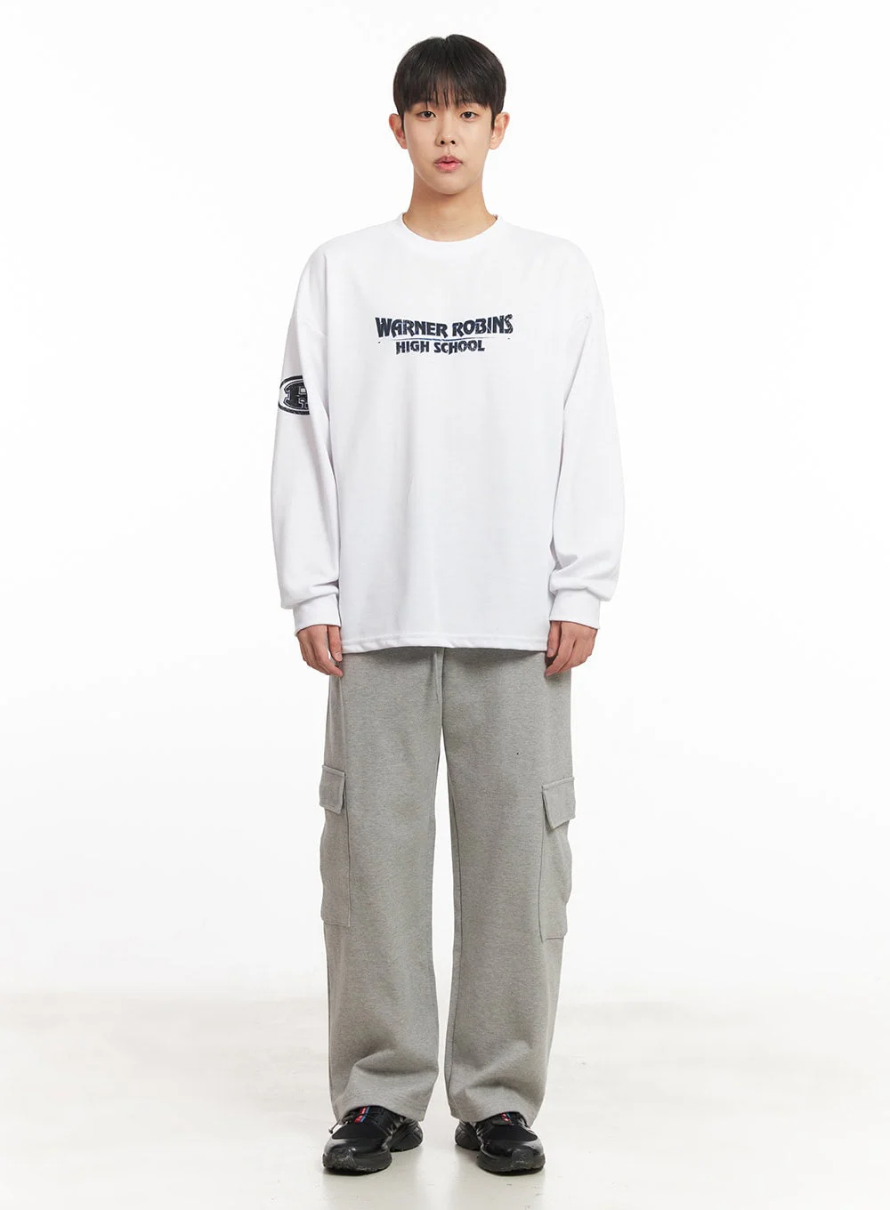 Men's Graphic Oversized Long Sleeve Tee IM517 - Image 8