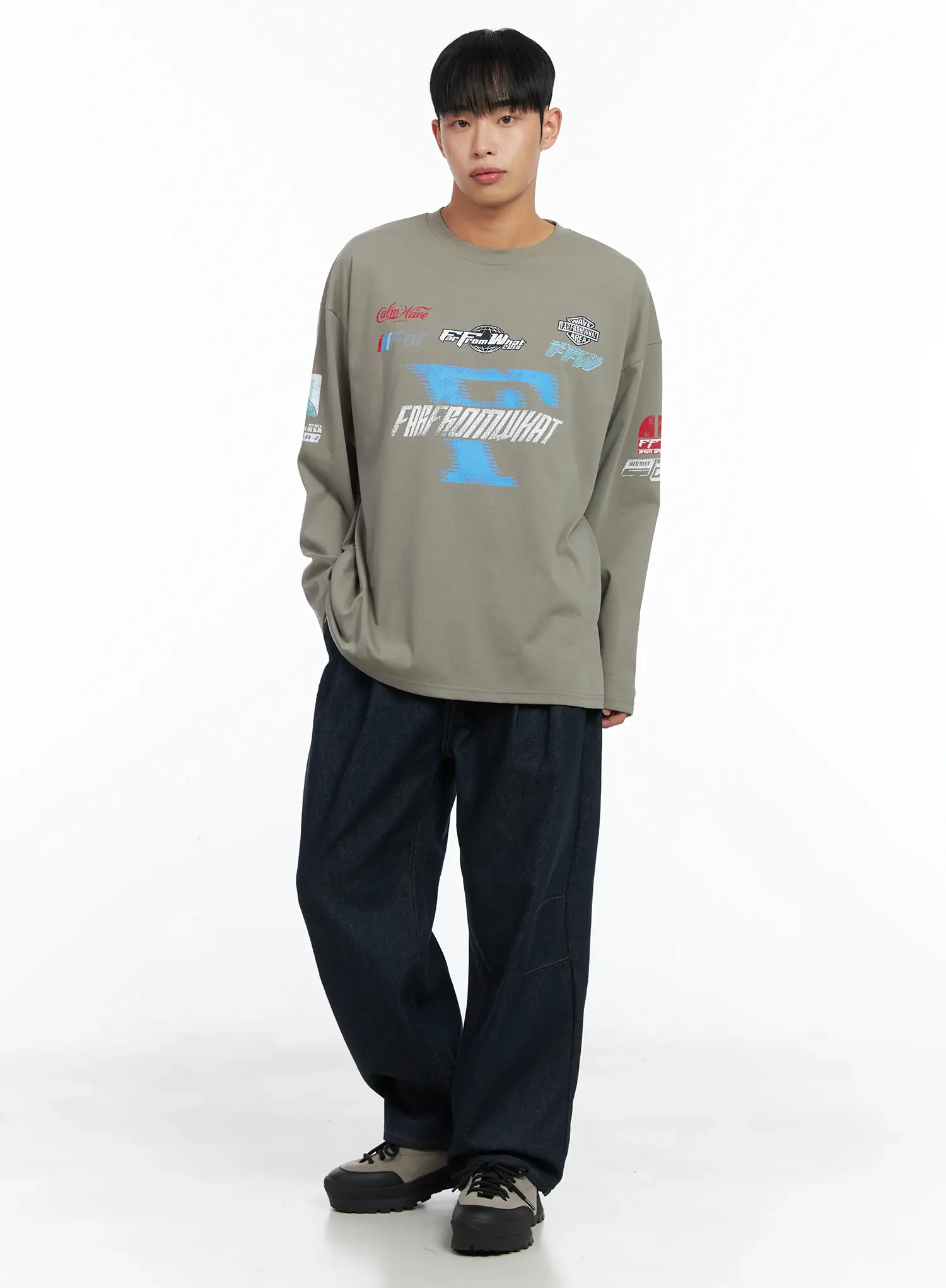 Men's Graphic Pocket Jeans (Dark Blue) IN518 - Image 10