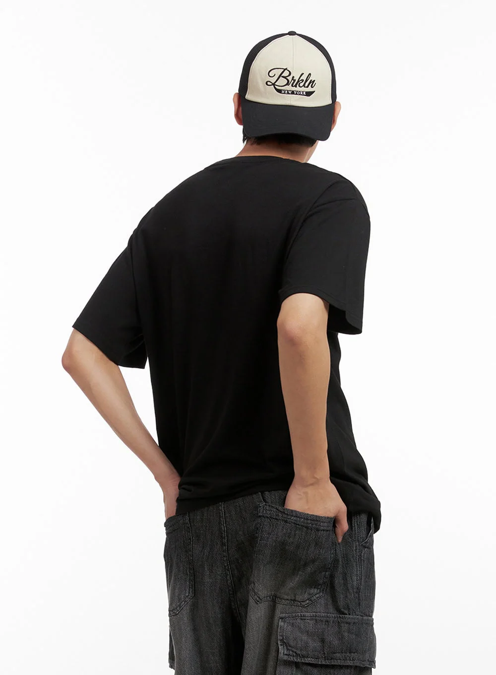 Men's Graphic Round Neck T-Shirt (Black) IL404 - Image 5