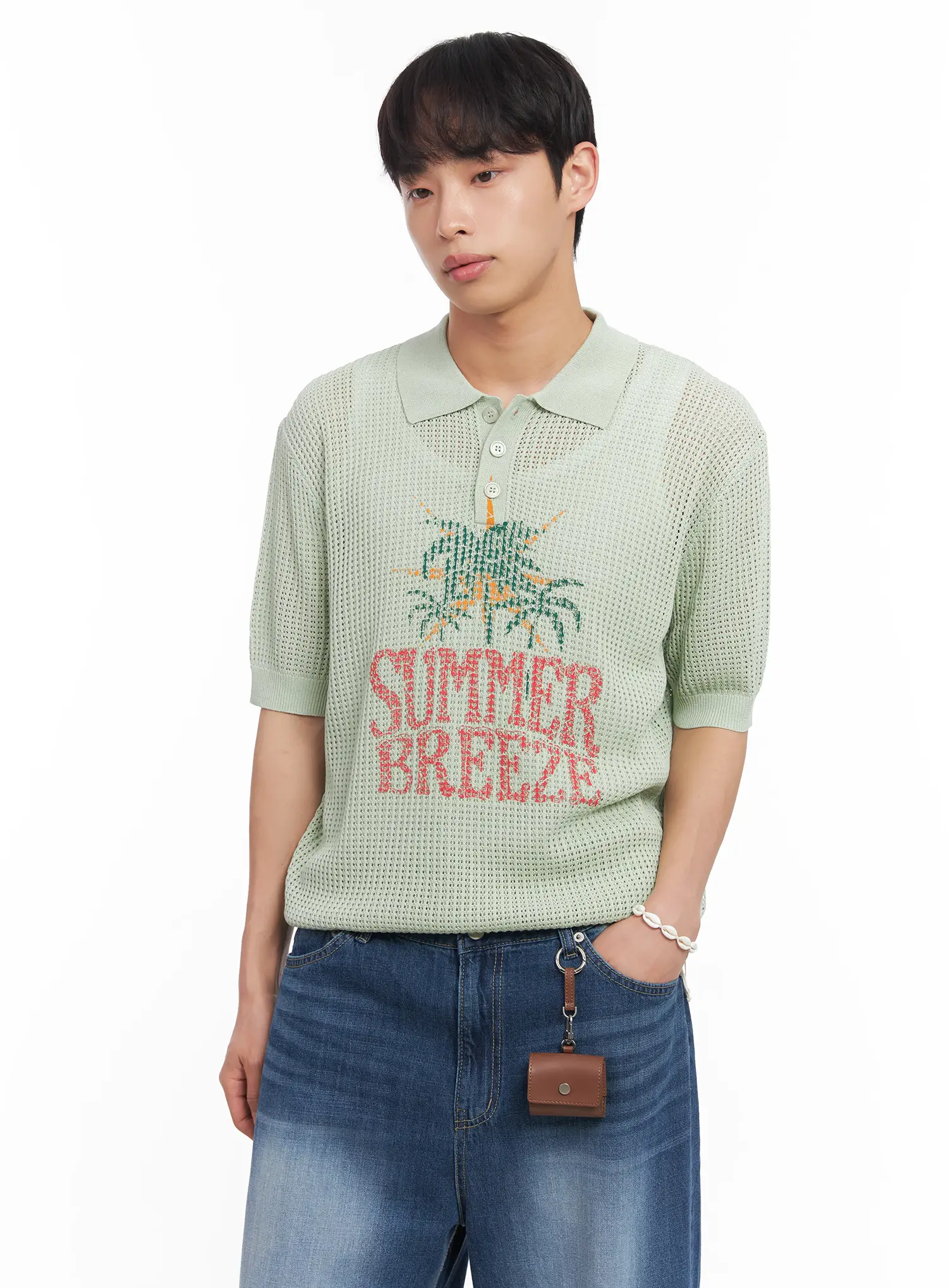 Men's Graphic Short-Sleeve Sweater IU519 - Image 10