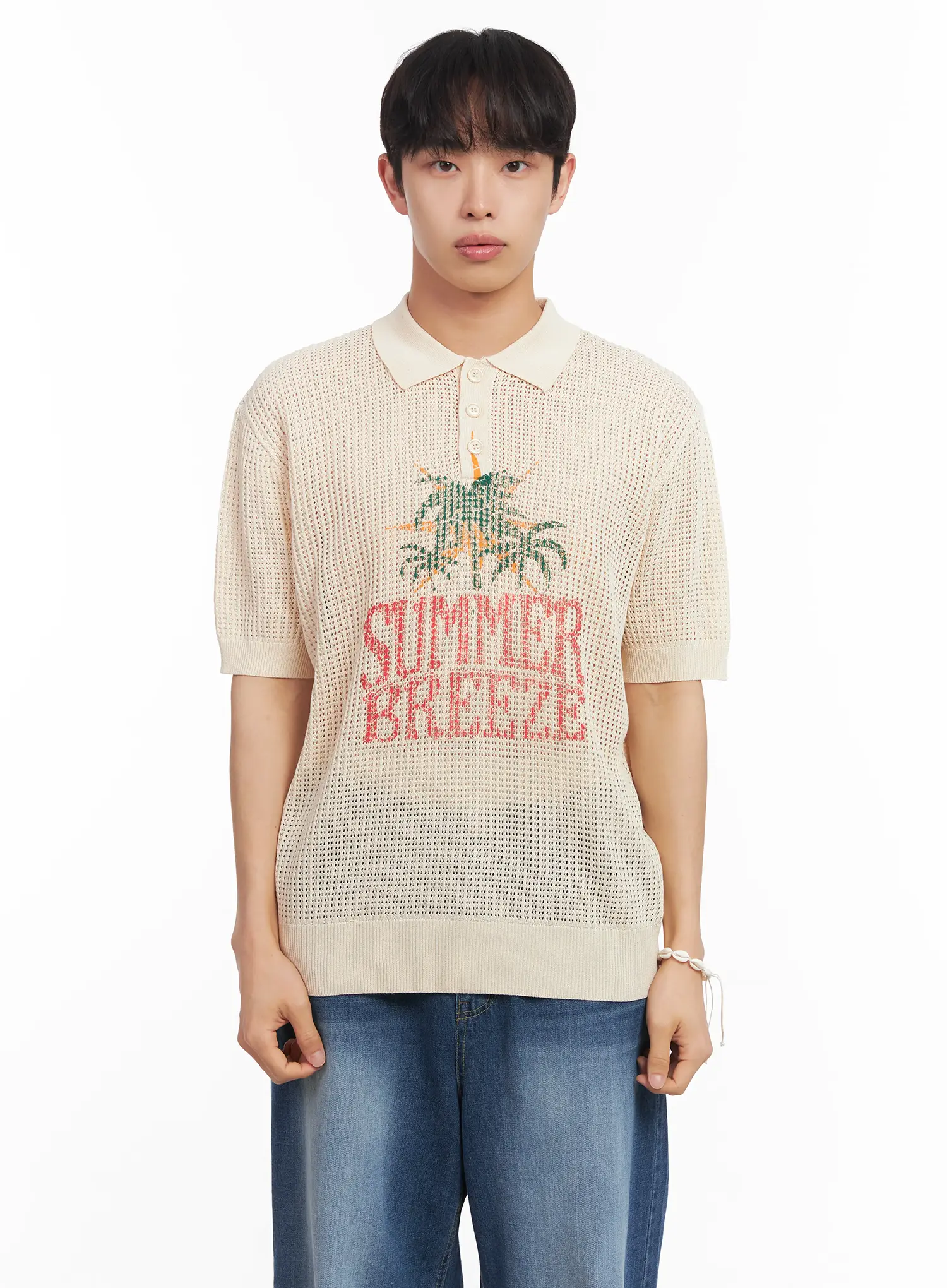 Men's Graphic Short-Sleeve Sweater IU519 - Image 14