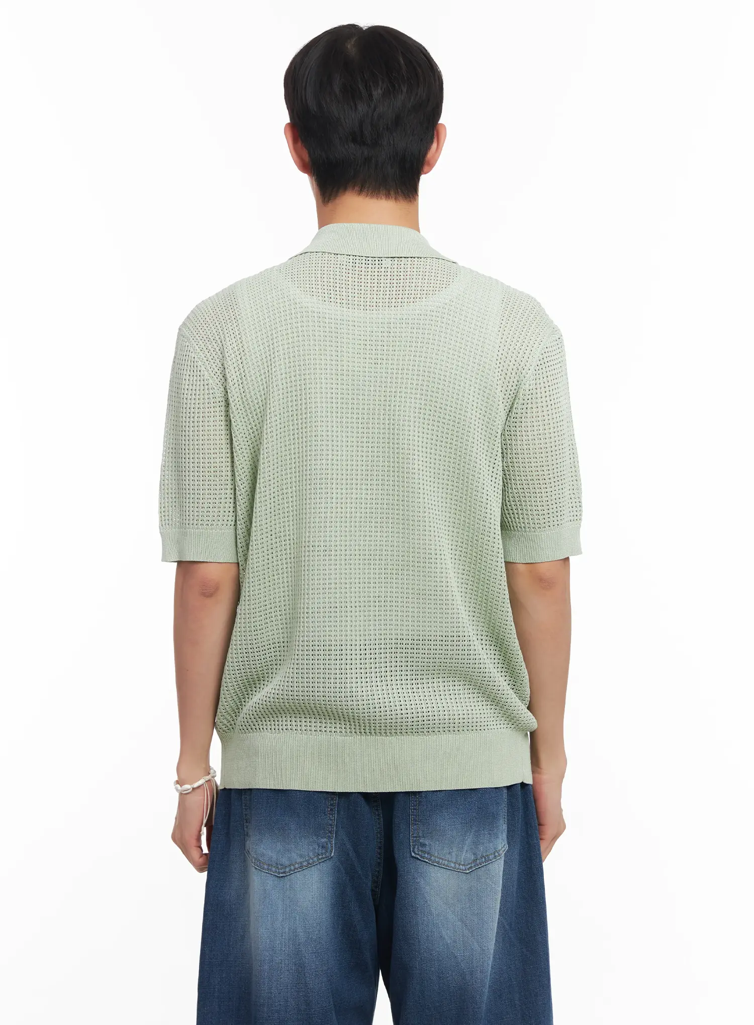 Men's Graphic Short-Sleeve Sweater IU519 - Image 7