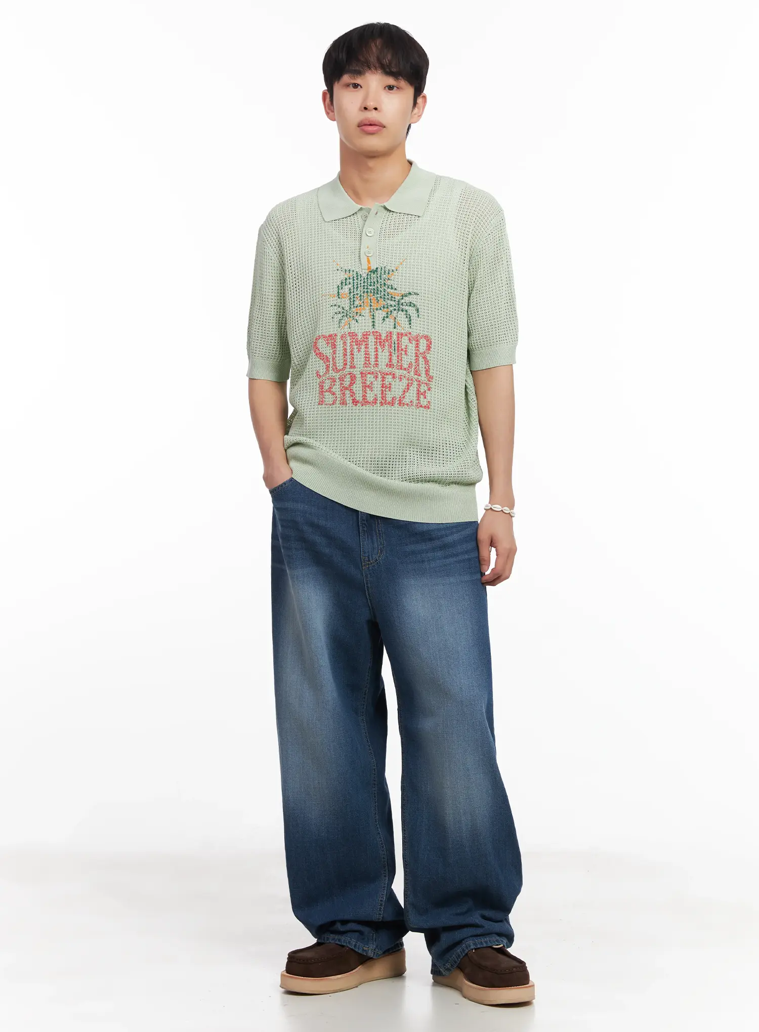 Men's Graphic Short-Sleeve Sweater IU519 - Image 8