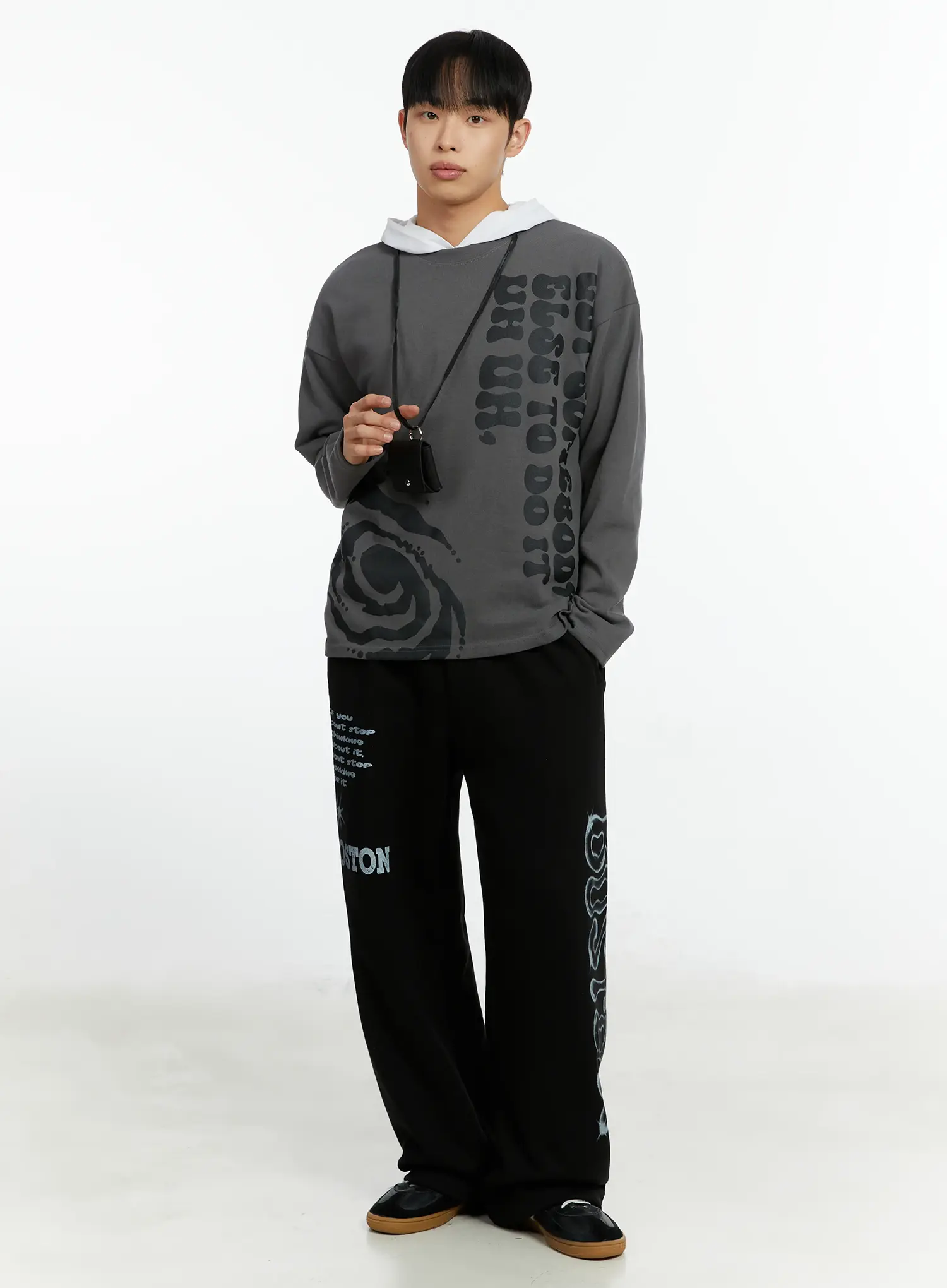 Men's Graphic Slogan Long Sleeve Tee IF511 - Image 8