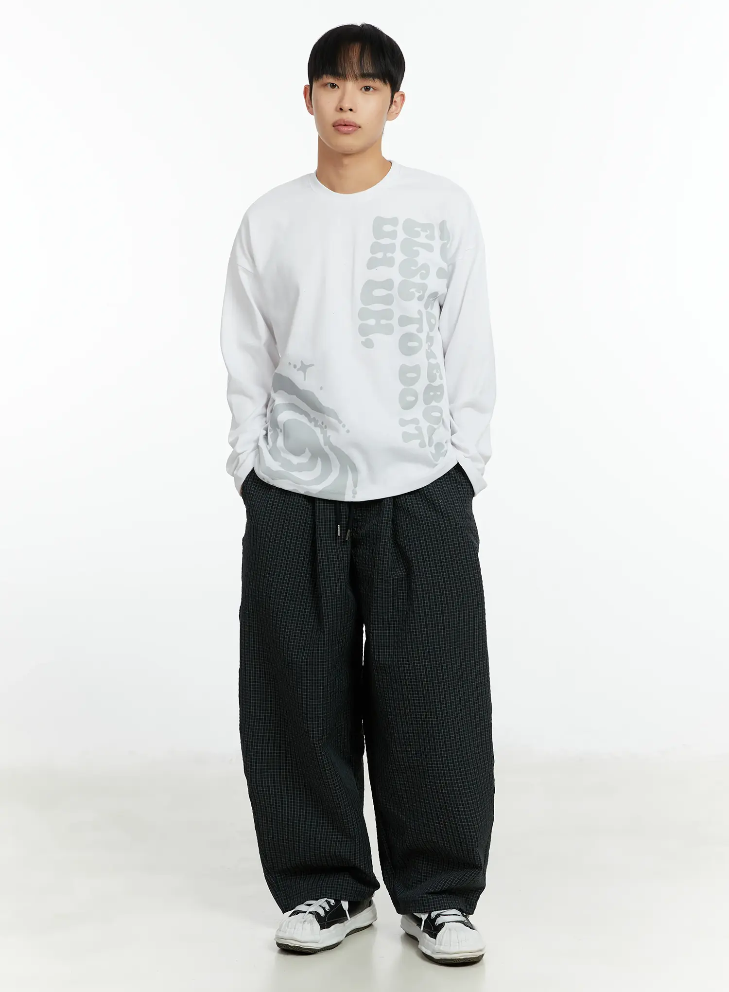 Men's Graphic Slogan Long Sleeve Tee IF511 - Image 9