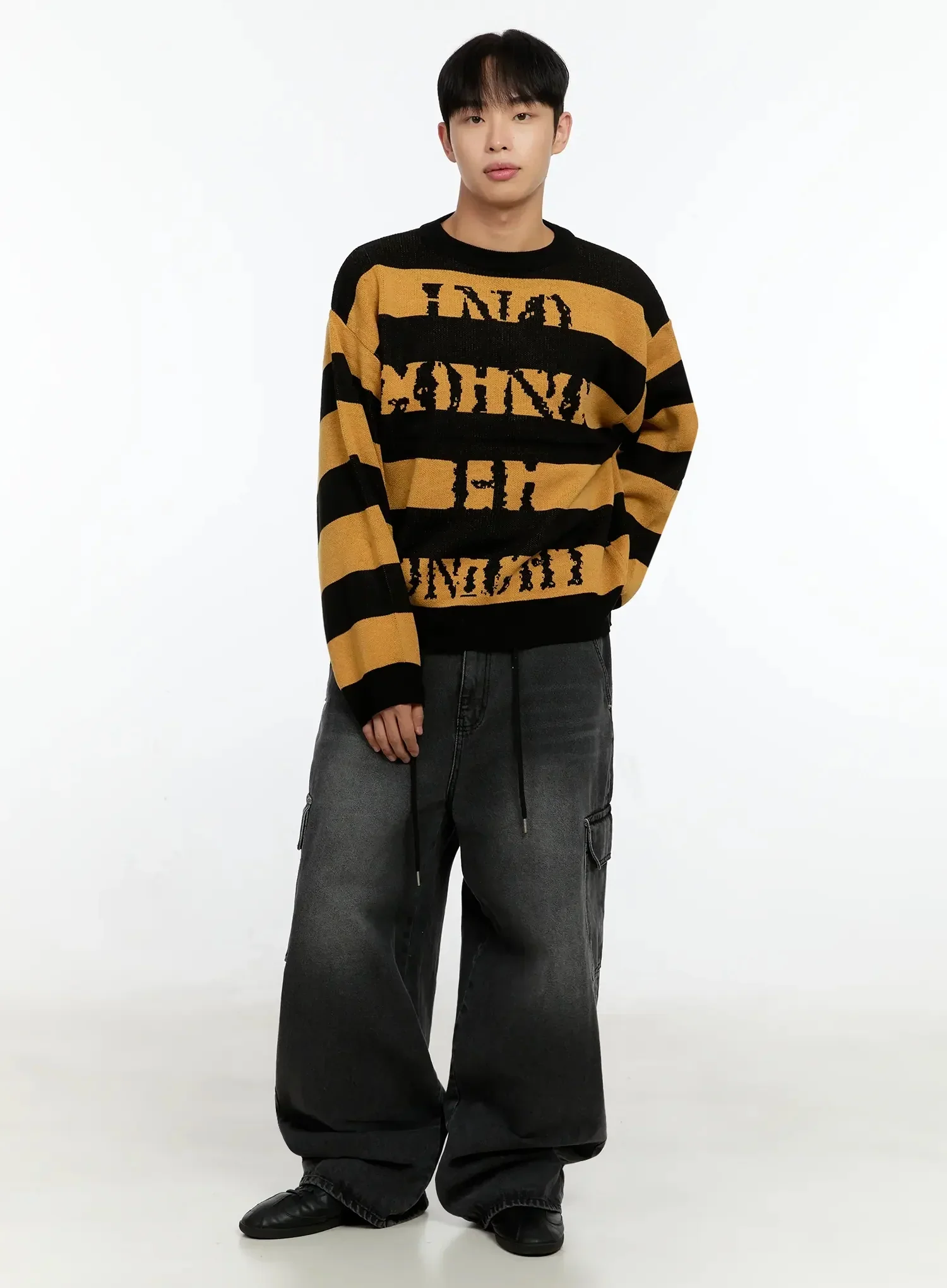 Men's Graphic Striped Sweater IN506 - Image 14