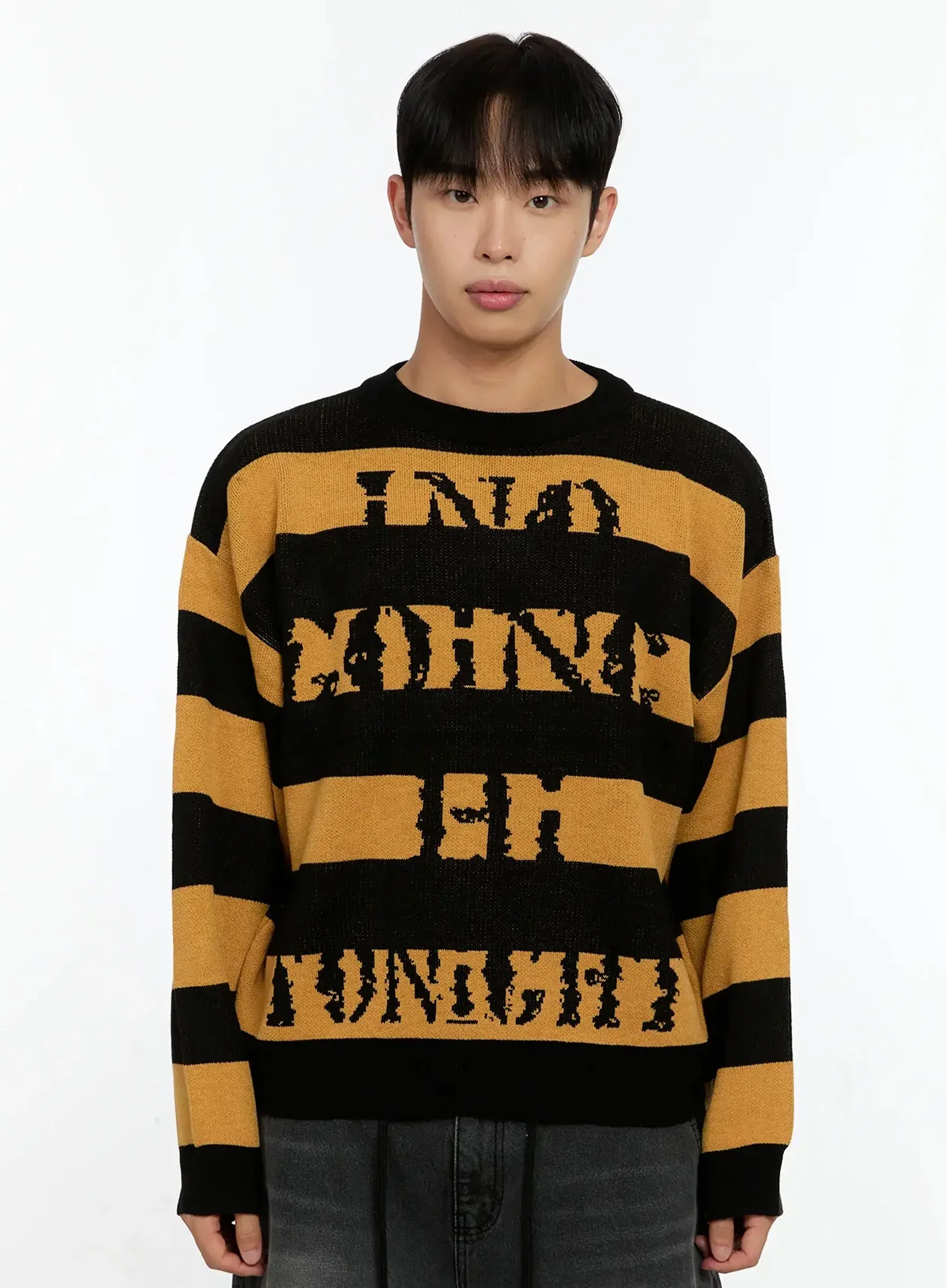 Men's Graphic Striped Sweater IN506 - Image 16