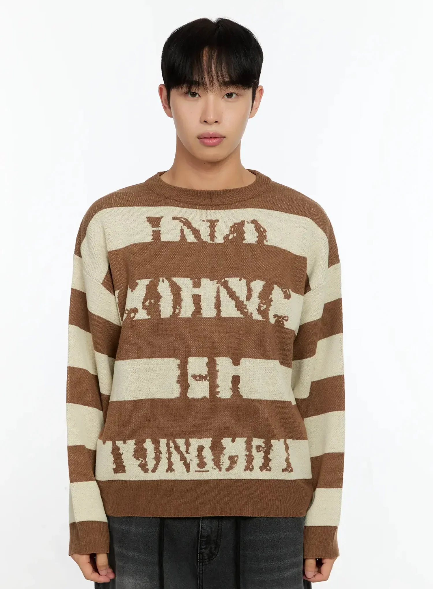 Men's Graphic Striped Sweater IN506 - Image 17