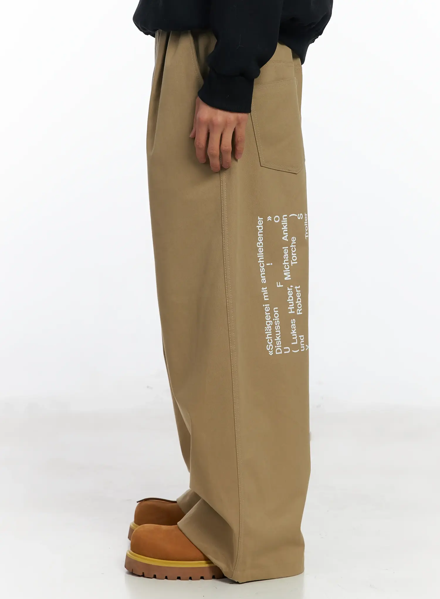 Men's Graphic Wide Leg Pants IF506 - Image 7