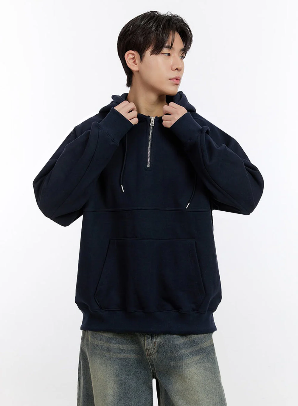 Men's Half-Zip Hoodie IM525 - Image 4