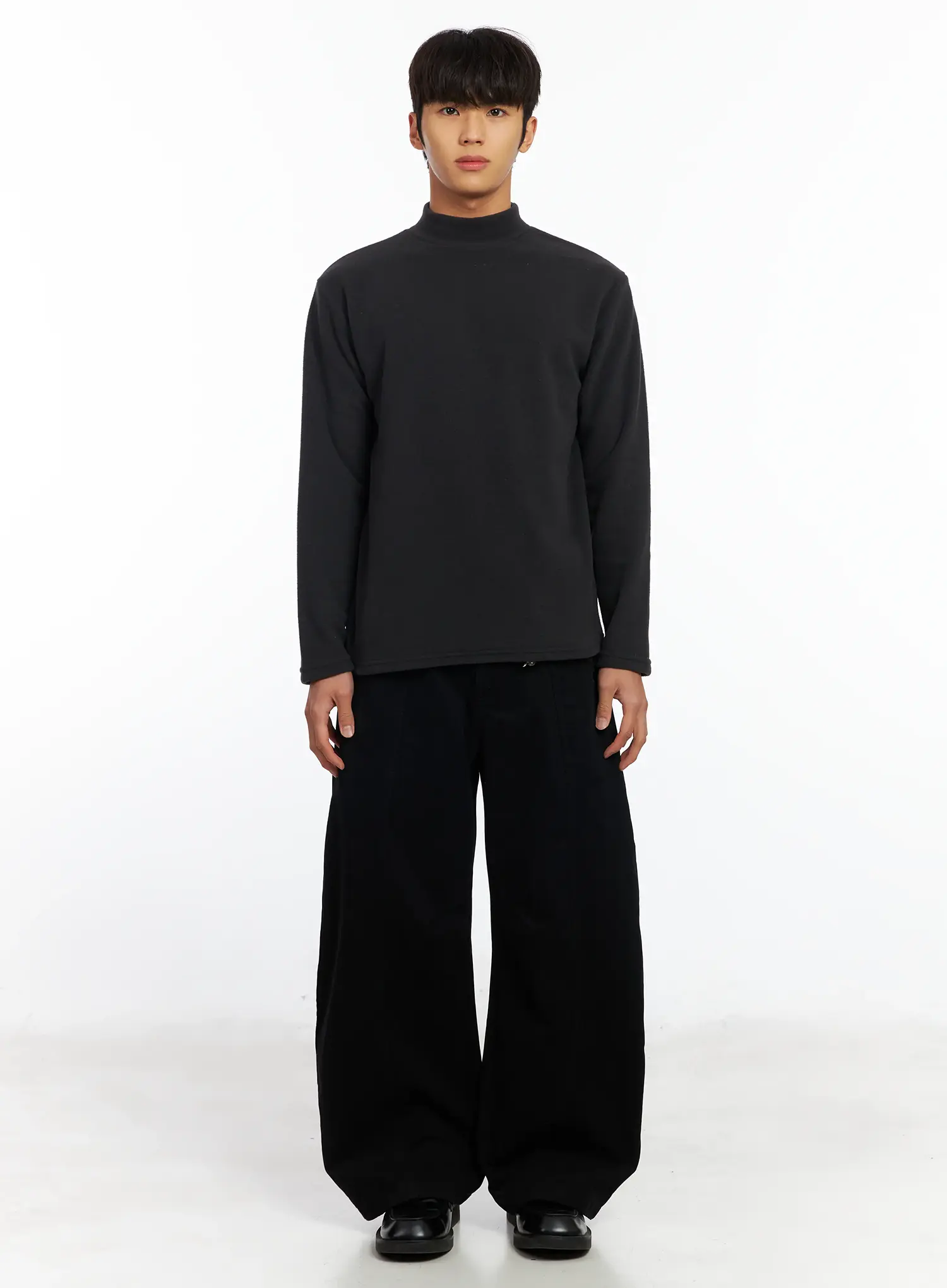 Men's Heart Embroidered Wide Pants IF504 - Image 3