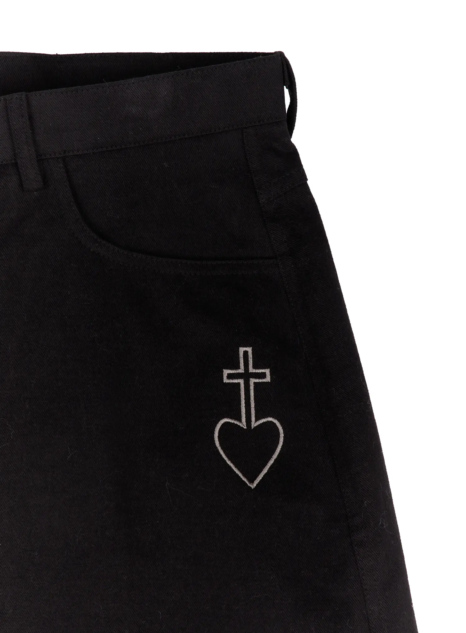 Men's Heart Stud Wide Leg Jeans IJ514 - Image 14