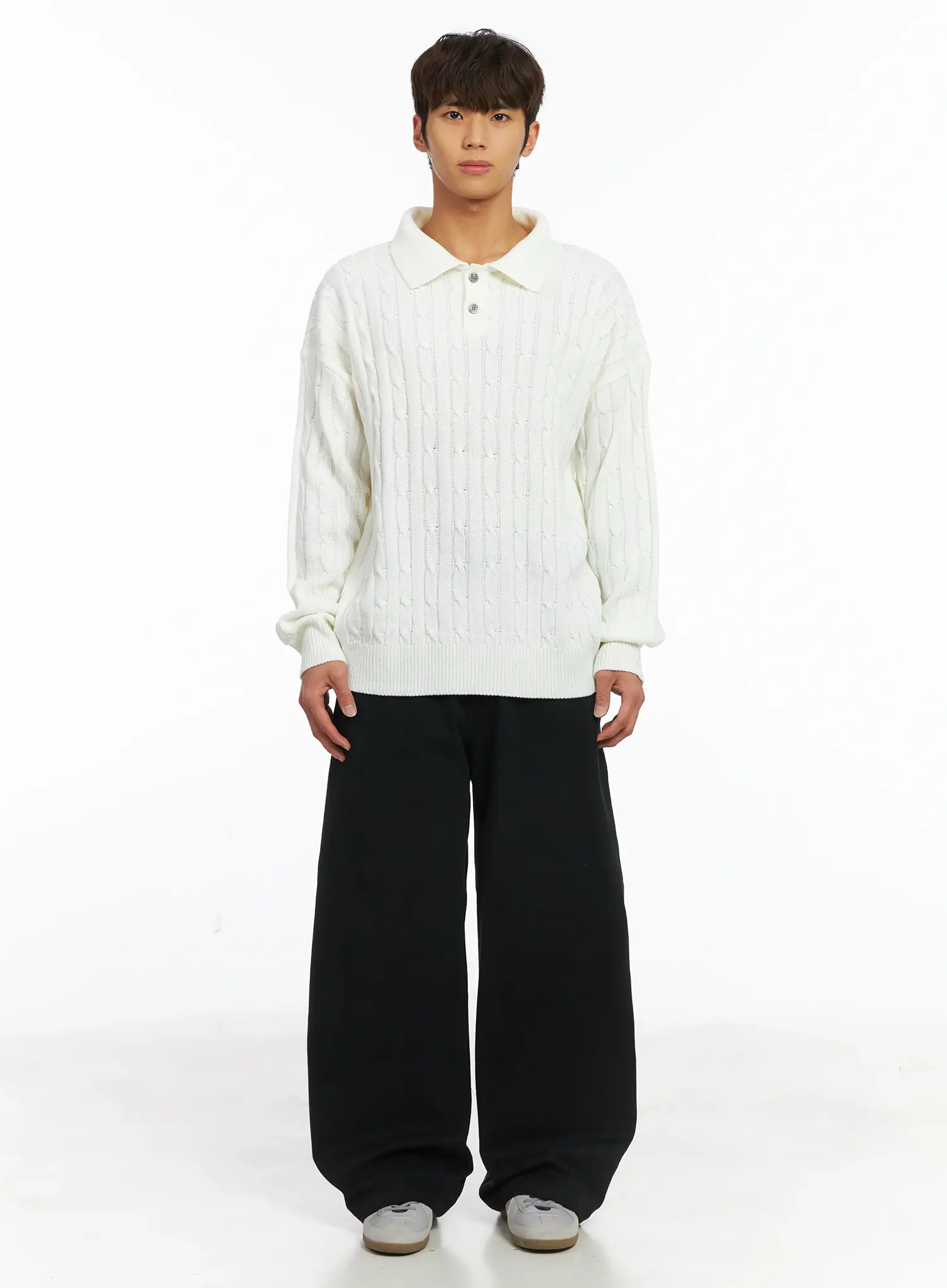 Men's Heart Stud Wide Leg Jeans IJ514 - Image 4