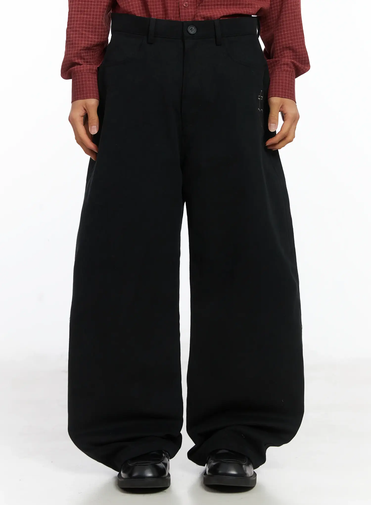 Men's Heart Stud Wide Leg Jeans IJ514 - Image 5
