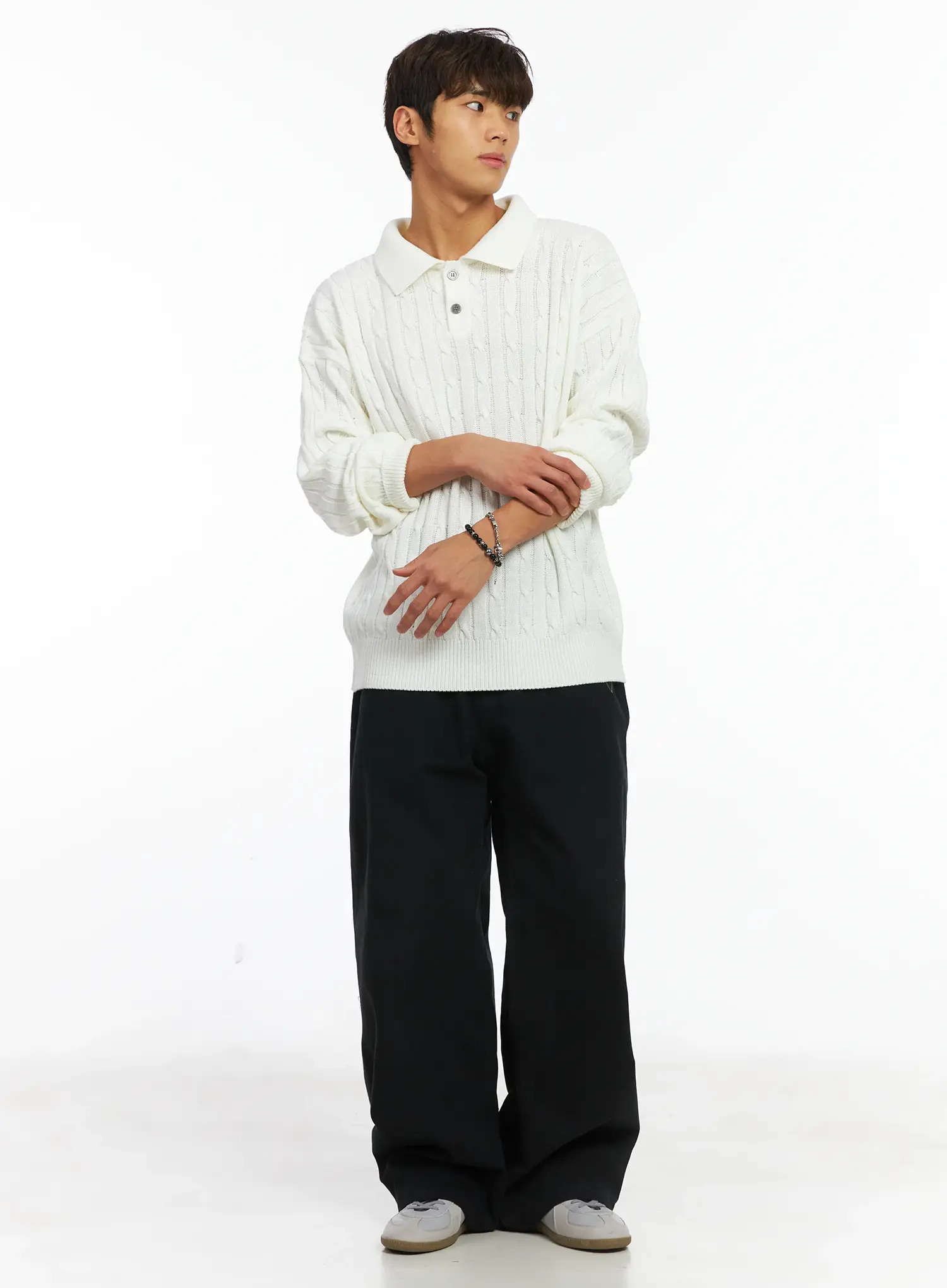 Men's Heart Stud Wide Leg Jeans IJ514 - Image 9