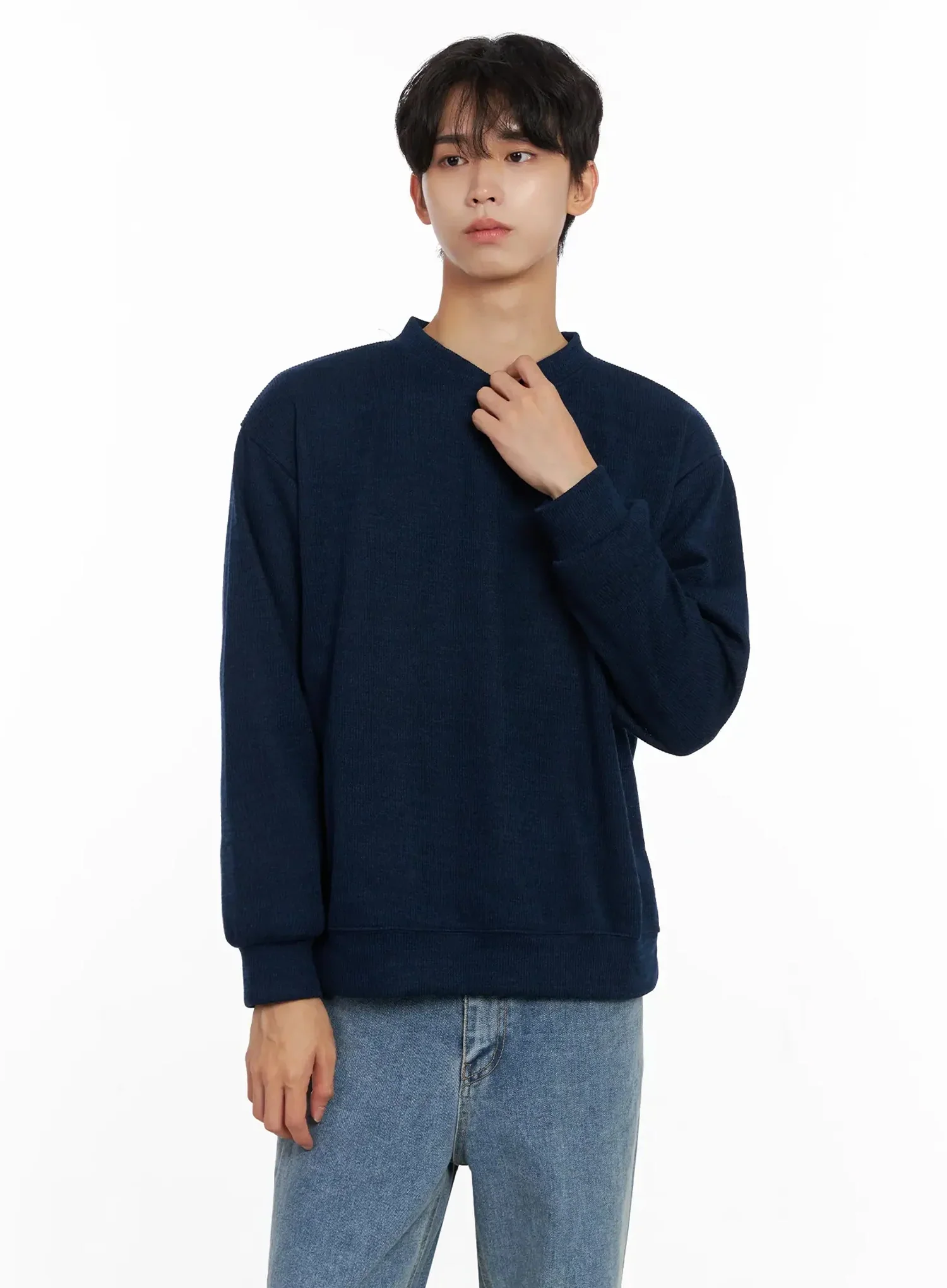 Men's Henley Neck Sweatshirts IO517 - Image 11